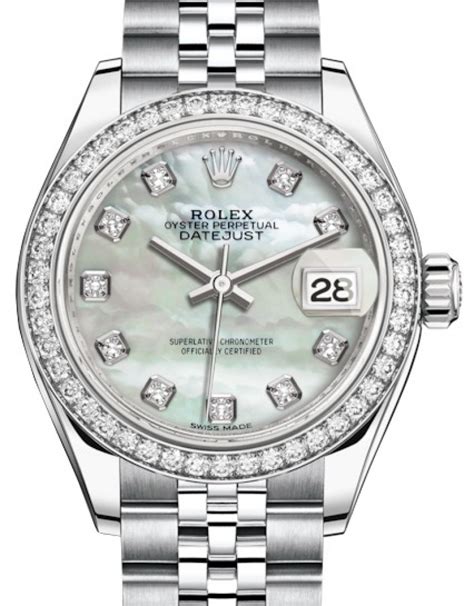 rolex ladies datejust diamond bezel mother of pearl|rolex datejust full diamond price.